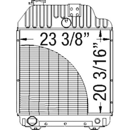Aftermarket Radiator Fits Massey Ferguson Tractor 3070 3095 3120T 3090 3120 3382795M93